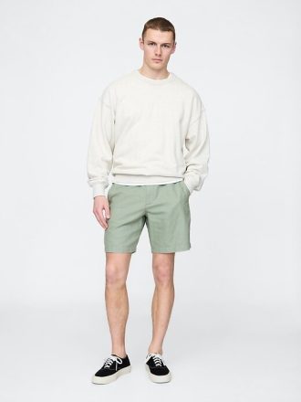 Pantaloncini in lino e cotone da 8″