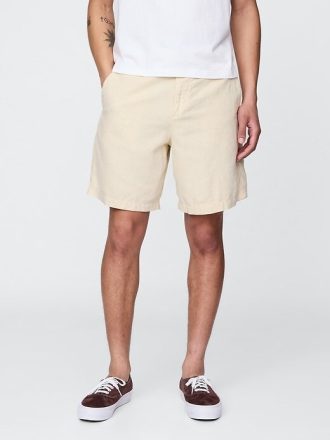 Pantaloncini in lino e cotone da 8″