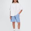 Pantaloncini in lino e cotone da 8″ per bambini