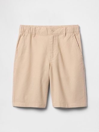 Pantaloncini in lino e cotone da 8″ per bambini
