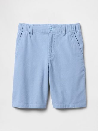 Pantaloncini in lino e cotone da 8″ per bambini