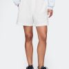 Pantaloncini in popeline di cotone biologico a righe Pantaloncini in popeline di cotone biologico a righe
