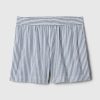 Pantaloncini in popeline di cotone biologico a righe Pantaloncini in popeline di cotone biologico a righe