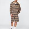 Pantaloncini in tela a quadri rilassati Pantaloncini in tela a quadri rilassati