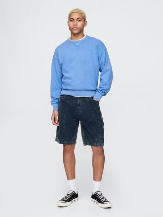 Pantaloncini in velluto a coste lavato