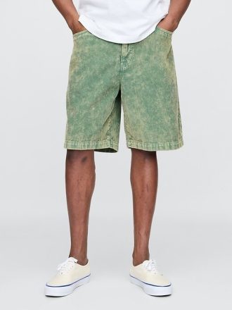 Pantaloncini in velluto a coste lavato
