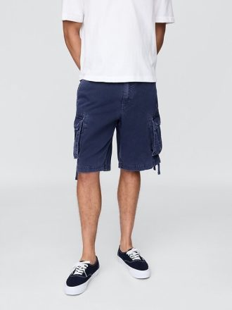 Pantaloncini larghi cargo in twill
