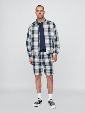 Pantaloncini larghi plissettati Gap × Malbon da 9,5″