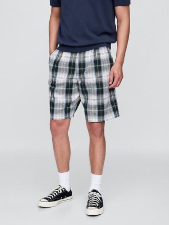 Pantaloncini larghi plissettati Gap × Malbon da 9,5″