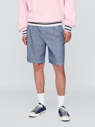 Pantaloncini larghi plissettati Gap × Malbon da 9,5″