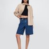 Pantaloncini lunghi in denim a vita media da 11″