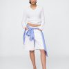 Pantaloncini lunghi in denim a vita media da 11″