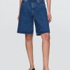 Pantaloncini lunghi in denim a vita media da 11″