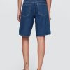 Pantaloncini lunghi in denim a vita media da 11″
