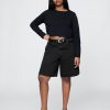 Pantaloncini lunghi in denim a vita media da 11″