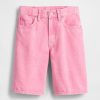 Pantaloncini lunghi in denim a vita media per bambini Pantaloncini lunghi in denim a vita media per bambini
