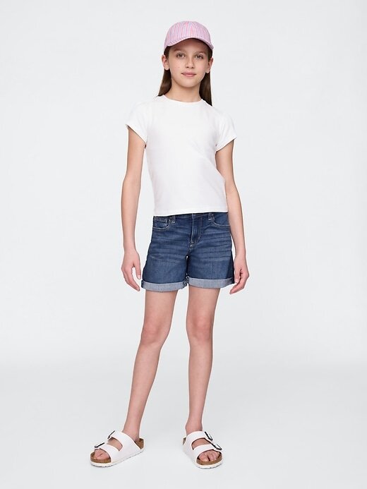Pantaloncini midi in denim per bambini Pantaloncini midi in denim per bambini