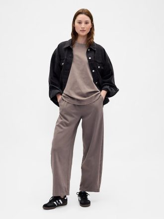 Pantaloni a botte in cotone biologico pesante