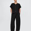 Pantaloni a canna facile in garza di cotone