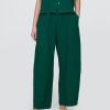 Pantaloni a canna facile in garza di cotone