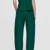 Pantaloni a canna facile in garza di cotone