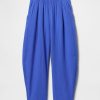 Pantaloni a canna facile in garza di cotone