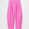Pantaloni a canna facile in garza di cotone