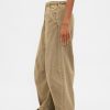 Pantaloni a ferro di cavallo in twill a vita media Pantaloni a ferro di cavallo in twill a vita media