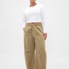 Pantaloni a ferro di cavallo in twill a vita media Pantaloni a ferro di cavallo in twill a vita media