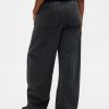 Pantaloni a ferro di cavallo in twill a vita media Pantaloni a ferro di cavallo in twill a vita media