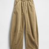 Pantaloni a ferro di cavallo in twill a vita media Pantaloni a ferro di cavallo in twill a vita media