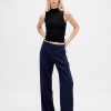 Pantaloni a gamba larga con pieghe a vita bassa 365 Pantaloni a gamba larga con pieghe a vita bassa 365