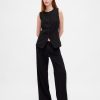 Pantaloni a gamba larga con pieghe a vita bassa 365 Pantaloni a gamba larga con pieghe a vita bassa 365