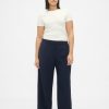 Pantaloni a gamba larga con pieghe a vita bassa 365 Pantaloni a gamba larga con pieghe a vita bassa 365