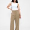Pantaloni a gamba larga con pieghe a vita bassa 365 Pantaloni a gamba larga con pieghe a vita bassa 365