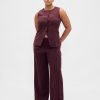 Pantaloni a gamba larga con pieghe a vita bassa 365 Pantaloni a gamba larga con pieghe a vita bassa 365