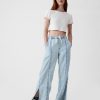 Pantaloni a gamba larga in denim Pantaloni a gamba larga in denim