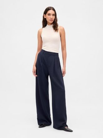 Pantaloni a pieghe a vita alta 365