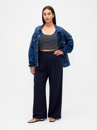 Pantaloni a pieghe a vita alta Curvy 365