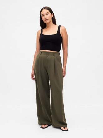 Pantaloni a pieghe a vita alta Curvy 365