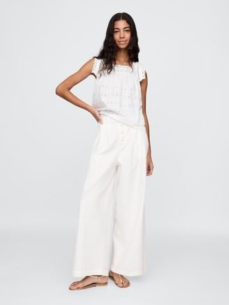 Pantaloni a pieghe a vita alta Gap × DÔEN