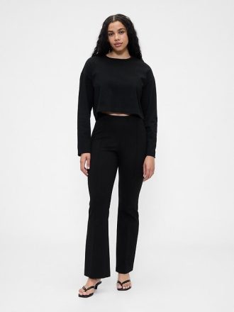 Pantaloni a vita alta con doppia maglia