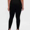 Pantaloni a vita alta con doppia staffa in maglia Pantaloni a vita alta con doppia staffa in maglia