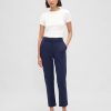Pantaloni a vita alta in maglia doppia slim crop
