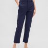 Pantaloni a vita alta in maglia doppia slim crop