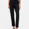 Pantaloni a vita alta in maglia doppia slim crop