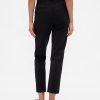 Pantaloni a vita alta in maglia doppia slim crop