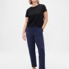 Pantaloni a vita alta in maglia doppia slim crop
