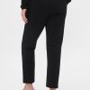 Pantaloni a vita alta in maglia doppia slim crop
