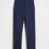 Pantaloni a vita alta in maglia doppia slim crop